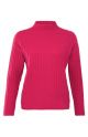 Yaya sweater rib stitch high neckline pink