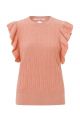 YAYA ruffle sleeve sweater blooming dhalia pink