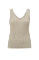 YAYA ruffle stitch tanktop teak green melange