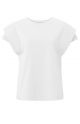 Yaya s/s top with rib detail bright white