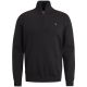 Cast iron half zip collar cotton stretch black