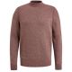 Cast iron mock neck regular fit cotton mix marron