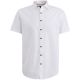 PME Legend short sleeve shirt linen 2tone b.white