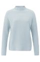 Yaya sweater turtleneck l/s ribbed details blue