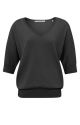 Yaya double v-neck sweater anthracite