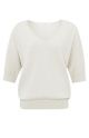 Yaya double v-neck sweater chalk white