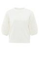 YAYA textured sleeves sweater off white