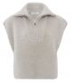 Yaya sleeveless fluffy sweater collar dove gray