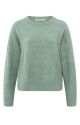 Yaya sweater with rib detail green