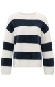 YAYA oversized block stripe sweater off white dess