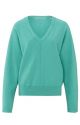 YAYA v-neck batwing sweater poolblue