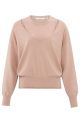 YAYA sweater deepr-neck with top dusty pink