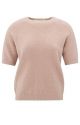 YAYA sweater raglan short sleeve dusty pink melang