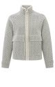 Yaya knitted print jacket with pockets chalk white