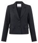 Yaya short woven blazer with pockets black