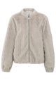 YAYA short faux fur jacket with textur medium grey