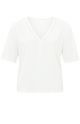 YAYA t-shirt with tape neckline modal off white