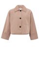 YAYA jacket heavy satin short oversized dusty pink