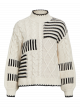 Object objruby re l/s knit pullover white sand