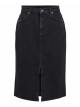 Object objellen mw midi denim skirt black denim