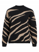 Object objray lo l/s knit pullover black desert