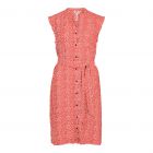 Object objleonora seline s/s dress hot coral aop