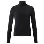 Yaya turtleneck sweater with button black