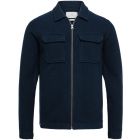 Cast Iron zip jacket boiled wool dark sapphire