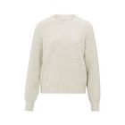 YAYA rib mixed sweater ls off white melange