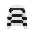 YAYA oversized block stripe sweater off white dess