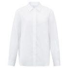 Yaya woven blouse w. black detail pure white