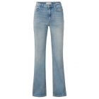 Yaya wide leg loose denim zip fly blue denim