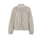 YAYA short faux fur jacket with textur medium grey