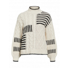 Object objruby re l/s knit pullover white sand