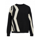 Object objray lo l/s knit pullover black sandshell