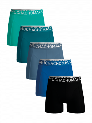 Muchachomalo 5-pack light cotton solid black/blue