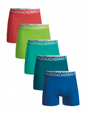 Muchachomalo 5-pack light cotton solid blue/green