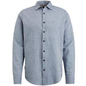 PME legend long sleeve shirt ctn/linen dark blue