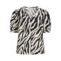 Object objjacira s/s v-neck top noos sand zebra