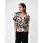 Object objjacira s/s v-neck top noos sand zebra