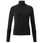 Yaya turtleneck sweater with button black