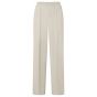 Yaya faux leather wide trouser elastic waist beige