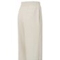 Yaya faux leather wide trouser elastic waist beige