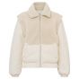 Yaya teddy bomber detachable sleeves bone white