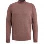 Cast iron mock neck regular fit cotton mix marron