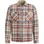 Cast Iron l/s shirt heavy check regular fit white