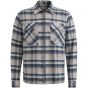 Cast iron l/s shirt mouline check silver birch