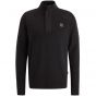 Pme legend half zip collar cotton knit black onyx