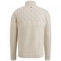 Pme legend half zip collar cotton yarn bone white