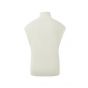 Yaya sleeveless sweater with zip collar wool white